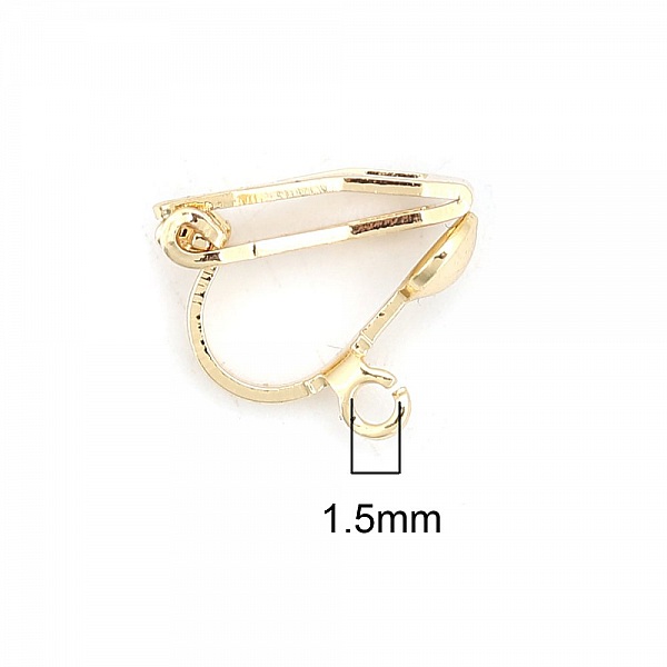 Support de boucle d'oreille clip en cuivre plaqué or 18K.