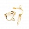 Supports de boucles d'oreilles clips en cuivre plaqué or 18K.
