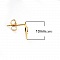 Support Boucle d'oreille puce ronde 10 mm en acier inoxydable N&deg;04 Dor&eacute;