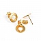 Support Boucle d'oreille puce ronde 10 mm en acier inoxydable N&deg;04 Dor&eacute;