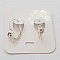 Support Boucle d'oreille Dormeuse N&deg;100 x 1 Paire Argent