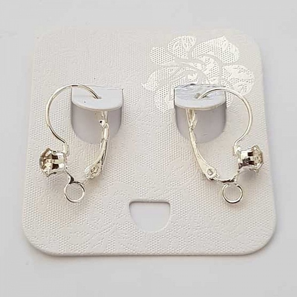 Support Boucle d'oreille Dormeuse N&deg;100 x 1 Paire Argent