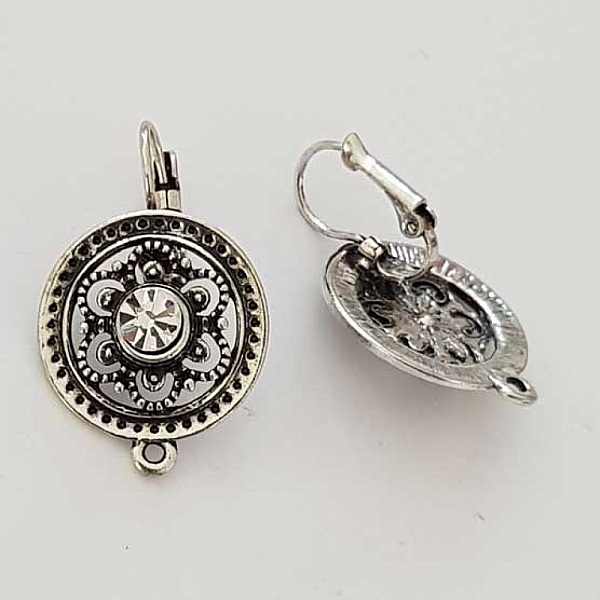 Support Boucle d'oreille Dormeuse N&deg;101 x 1 Paire Argent