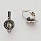 Support Boucle d'oreille Dormeuse N&deg;103-02 x 1 Paire Argent