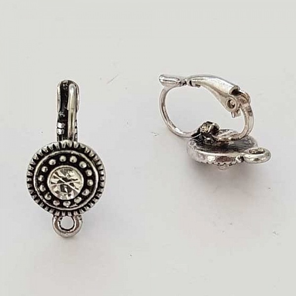 Support Boucle d'oreille Dormeuse N&deg;103-02 x 1 Paire Argent