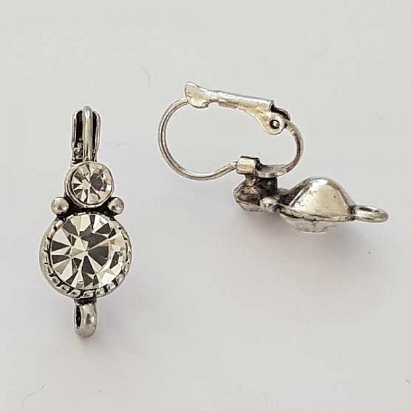Support Boucle d'oreille Dormeuse N&deg;104 x 1 Paire Argent