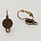 Support Boucle d'oreille Dormeuse N&deg;106 x 1 Paire Bronze