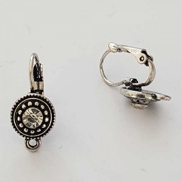 Support Boucle d'oreille Dormeuse N&deg;109 x 1 Paire Argent