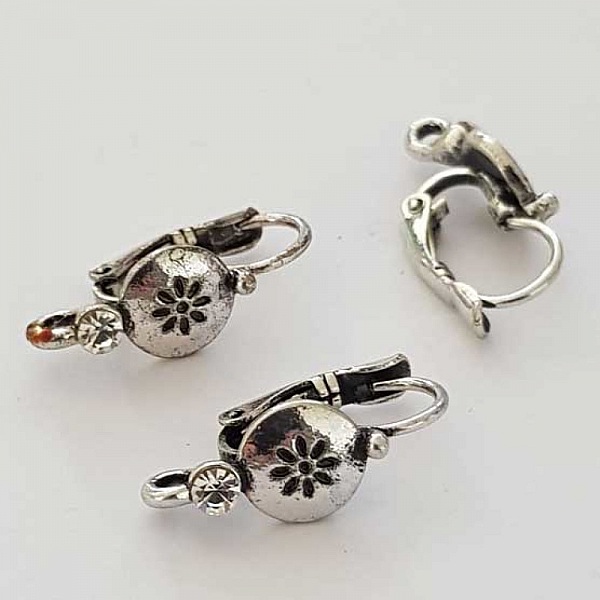 Support Boucle d'oreille Dormeuse N&deg;112 x 1 Paire Argent