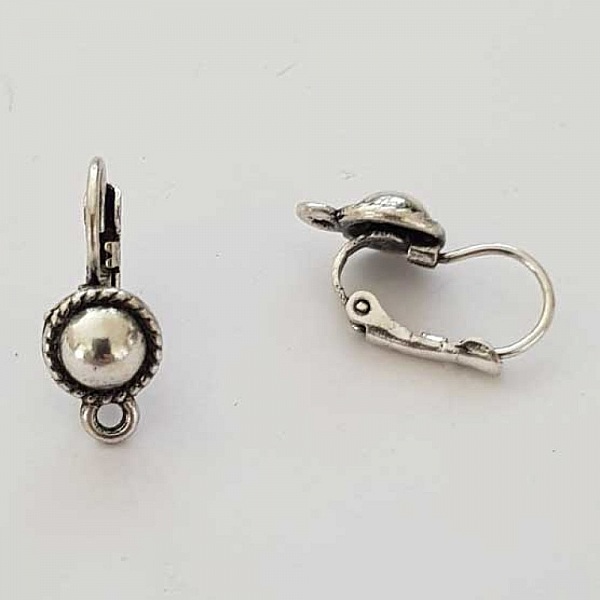 Support Boucle d'oreille Dormeuse N&deg;114 x 1 Paire Argent