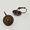 Support Boucle d'oreille Dormeuse N&deg;116 x 1 Paire Bronze