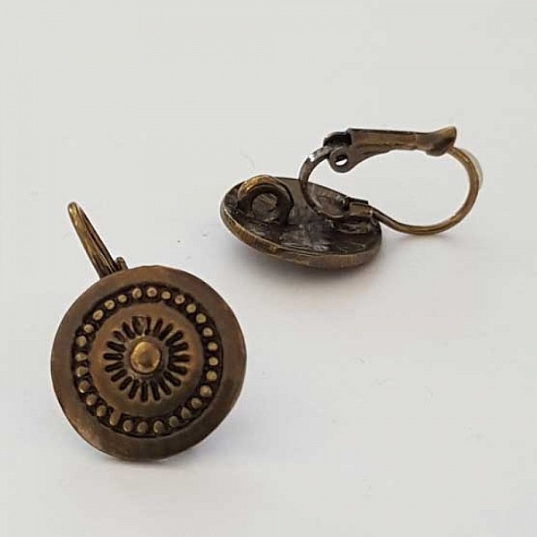 Support Boucle d'oreille Dormeuse N&deg;116 x 1 Paire Bronze