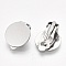 Support Boucle d'oreille Clips Plateau Acier Inoxydable Argent N&deg;01