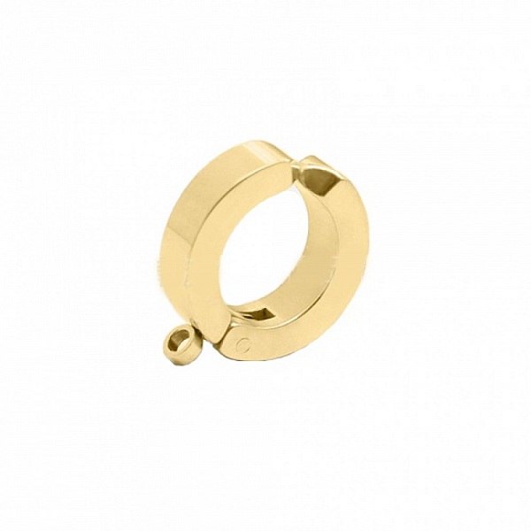 Support Boucle d'oreille Clip en Acier Inoxydable N&deg;03 x 1 paire Dor&eacute;