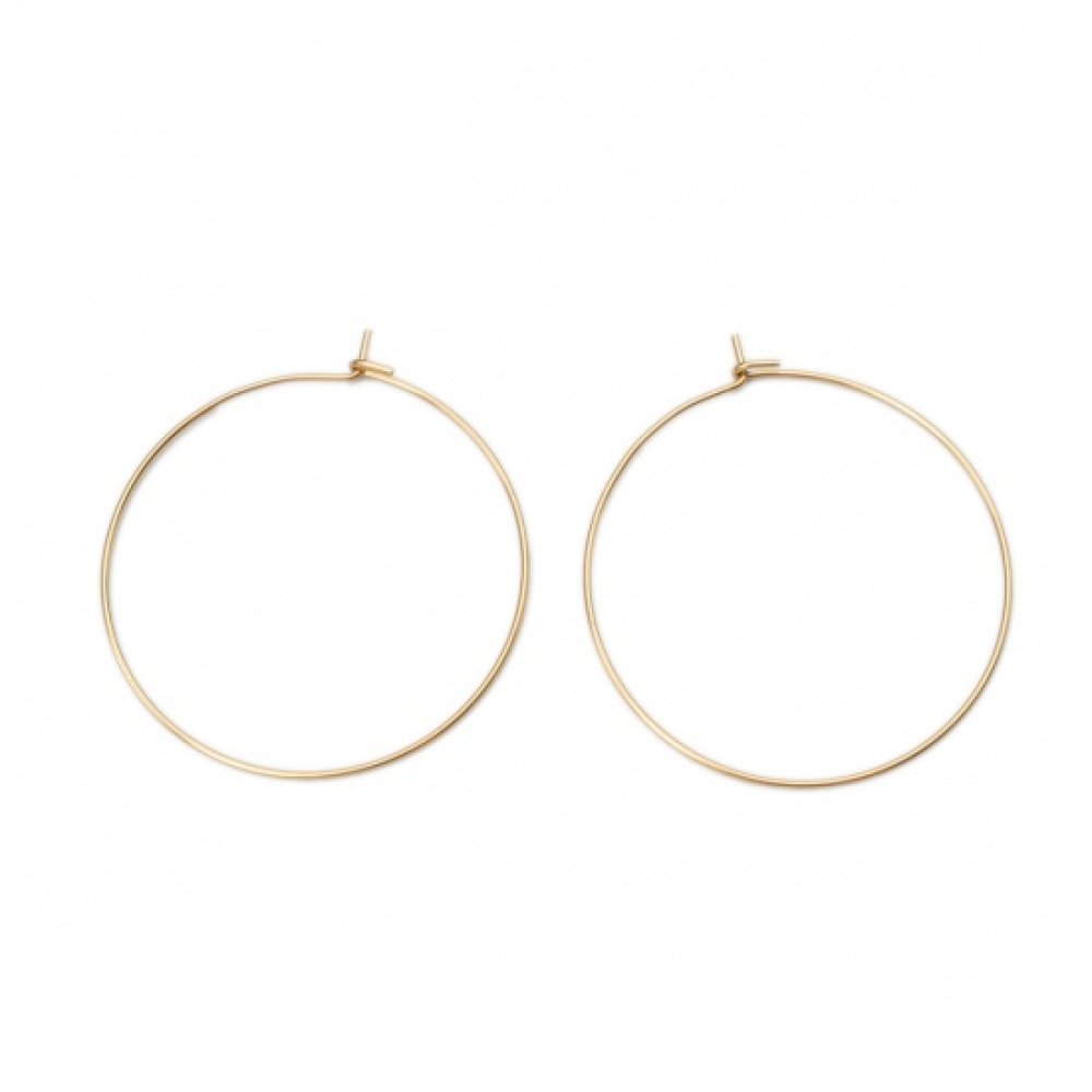 Support Boucle d'oreille Cr&eacute;ole en Acier Inoxydable Dor&eacute; N&deg;03-35 mm x 5 paires