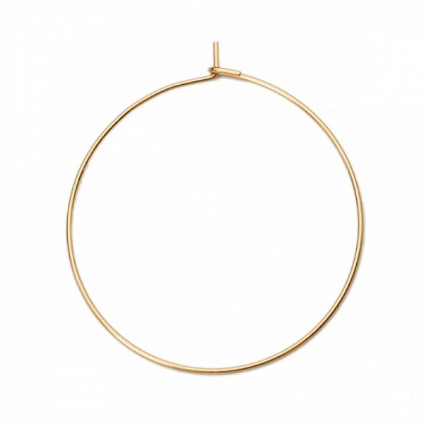 Support Boucle d'oreille Cr&eacute;ole en Acier Inoxydable Dor&eacute; N&deg;03-35 mm x 5 paires
