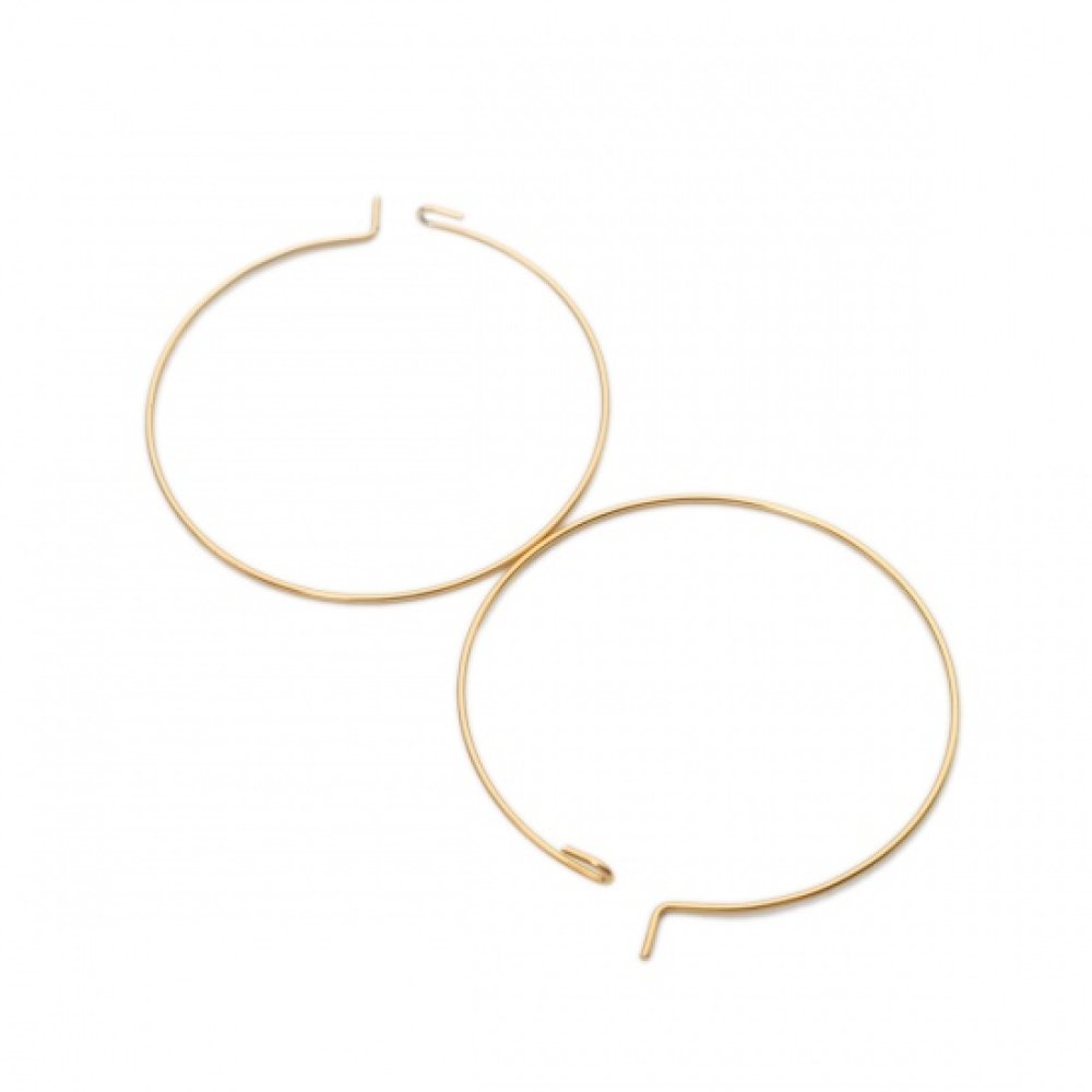 Support Boucle d'oreille Cr&eacute;ole en Acier Inoxydable Dor&eacute; N&deg;03-35 mm x 5 paires