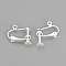 Support Boucle d'oreille Clip r&eacute;glable &agrave; vis argent&eacute; 15 x 17 mm x 1 paire