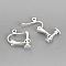 Support Boucle d'oreille Clip r&eacute;glable &agrave; vis argent&eacute; 15 x 17 mm x 1 paire
