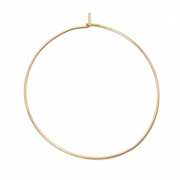 Support Boucle d'oreille Cr&eacute;ole en Acier Inoxydable Dor&eacute; N&deg;03-40 mm 02 x 5 paires