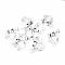 Support Boucle d'oreille Clip r&eacute;glable &agrave; vis argent&eacute; 13 x 18 mm x 1 paire