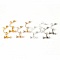 Support Boucle d'oreille Clip r&eacute;glable &agrave; vis argent&eacute; 13 x 18 mm x 1 paire