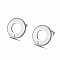 Support Boucle d'oreille puce ronde 10 mm en acier inoxydable N&deg;04-02 Argent