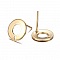 Support Boucle d'oreille puce ronde 10 mm en acier inoxydable N&deg;04-02 Dor&eacute;