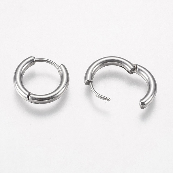 Support Boucle d'oreille Cr&eacute;ole Huggie Acier Inoxydable 15 mm