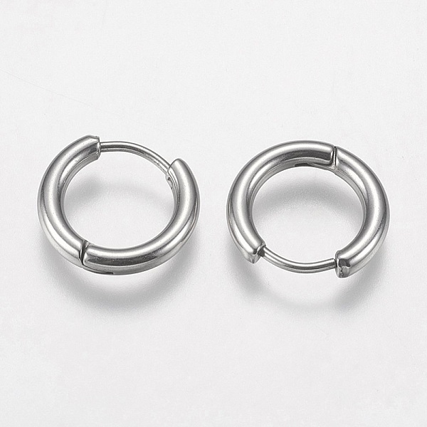Support Boucle d'oreille Cr&eacute;ole Huggie Acier Inoxydable 15 mm