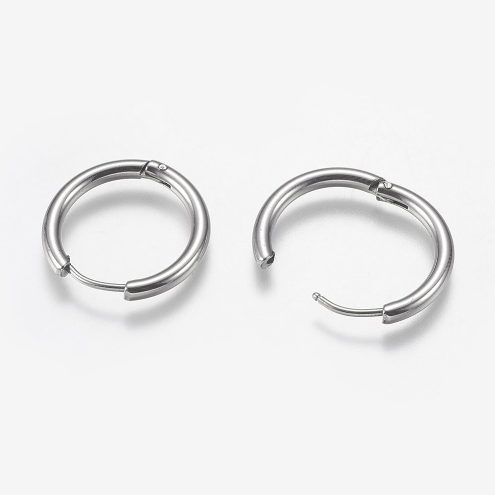 Support Boucle d'oreille Cr&eacute;ole Huggie Acier Inoxydable 20 mm