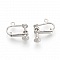 Support Boucle d'oreille Clip r&eacute;glable &agrave; vis argent Vieilli 15 x 17 mm x 5 paires