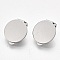 Support Boucle d'oreille Clips Plateau Acier Inoxydable Argent Vieilli N&deg;03