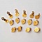 Support Boucle d'oreille Clips Plateau Acier Inoxydable Dor&eacute; N&deg;02 - 2&eacute;me Choix