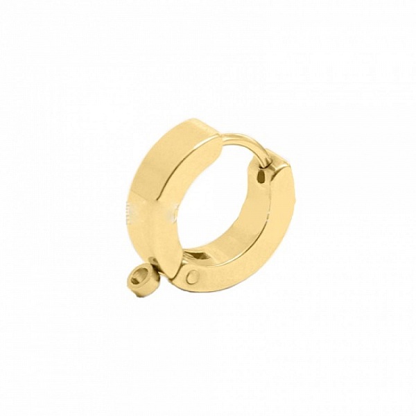 Support Boucle d'oreille Cr&eacute;ole en Acier Inoxydable N&deg;04 x 1 paire Dor&eacute;