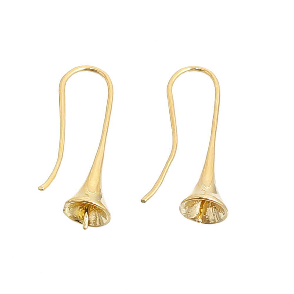 Support Boucle d'oreille pour boule &agrave; garnir x 10 Paires dor&eacute;