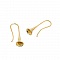Support Boucle d'oreille pour boule &agrave; garnir x 10 Paires dor&eacute;