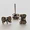 Support Boucle d'oreille Puce N&deg;03 Dor&eacute; Vieilli