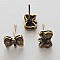 Support Boucle d'oreille Puce N&deg;03 Dor&eacute; Vieilli