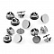 Support Boucle d'oreille puce ronde 14 mm en acier inoxydable N&deg;02