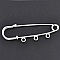 Support Broche &Eacute;pingle &agrave; Nourrice Argent&eacute; 3 anneaux 70x20mm N&deg;003-par1 