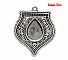 Support Cabochon Goutte N&deg;01 Argent Vieilli