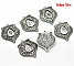 Support Cabochon Goutte N&deg;01 Argent Vieilli