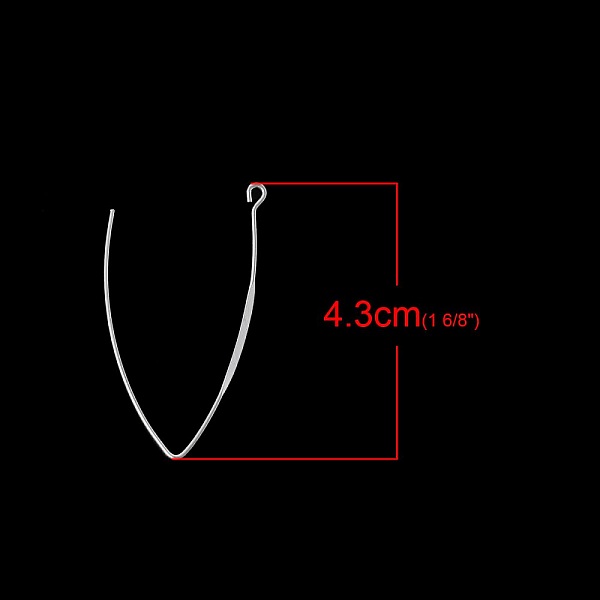 Support boucle d'oreille style Furcula Argent N&deg;01 x 10 paires
