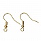 Support boucle d'oreille N&deg;24 Hame&ccedil;on plaqu&eacute; or 18 K x 2 paires