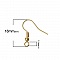 Support boucle d'oreille N&deg;24 Hame&ccedil;on plaqu&eacute; or 18 K x 2 paires