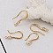 Supports boucle d'oreille hameçon plaqué or avec strass.