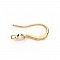 Support boucle d'oreille hameçon plaqué or avec strass.
