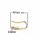 Support boucle d'oreille N&deg;26 Hame&ccedil;on plaqu&eacute; Or et Strass