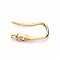 Support boucle d'oreille N&deg;26 Hame&ccedil;on plaqu&eacute; Or et Strass